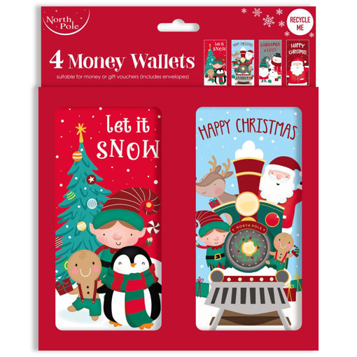 Picture of CHRISTMAS CUTE MONEY WALLET 4 PACK